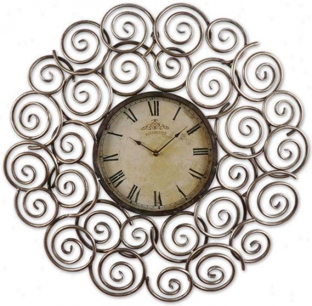 "sassetta Wall Clock - 24""hx24""w, Silver"