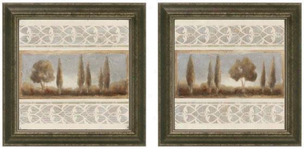 Seasonal Escape Framed Wall Art - Set Of 2 - Suit Of Two, Gray