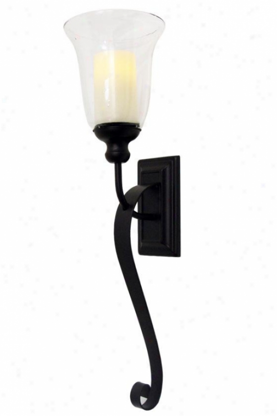 "serafina Flameless Wall Sconce - 27h X 4w X 4""d, Oil Rub Bronze"