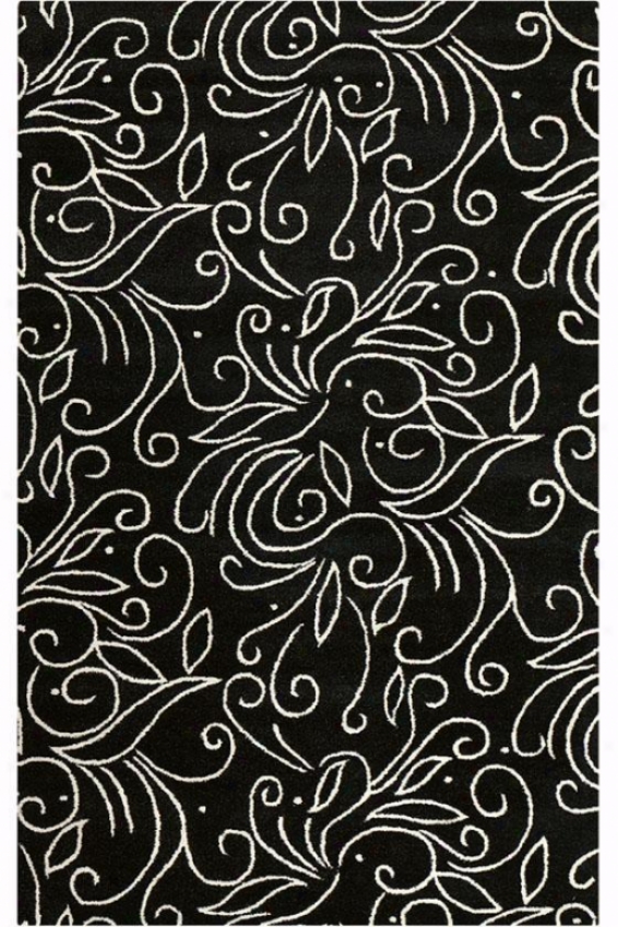 Serpentime Area Rug - 8' Round ,Black