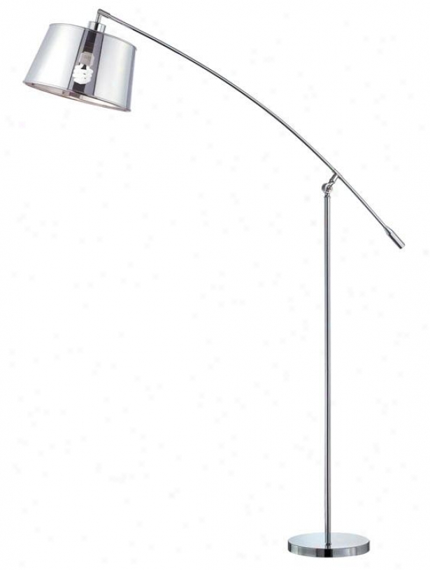 "setay Floor Lamp - 99""h X 64""w, Silver Chrome"