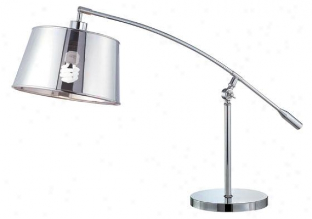 "setay Table Lamp - 24""h X 37""w, Silver Chrome"