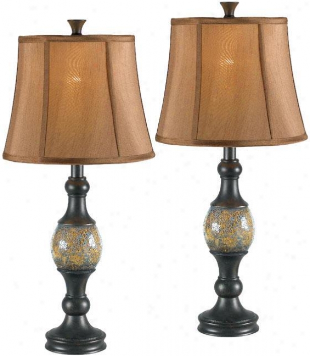 "shay Table Lamp - Set Of 2 - 29""h, Bronze"