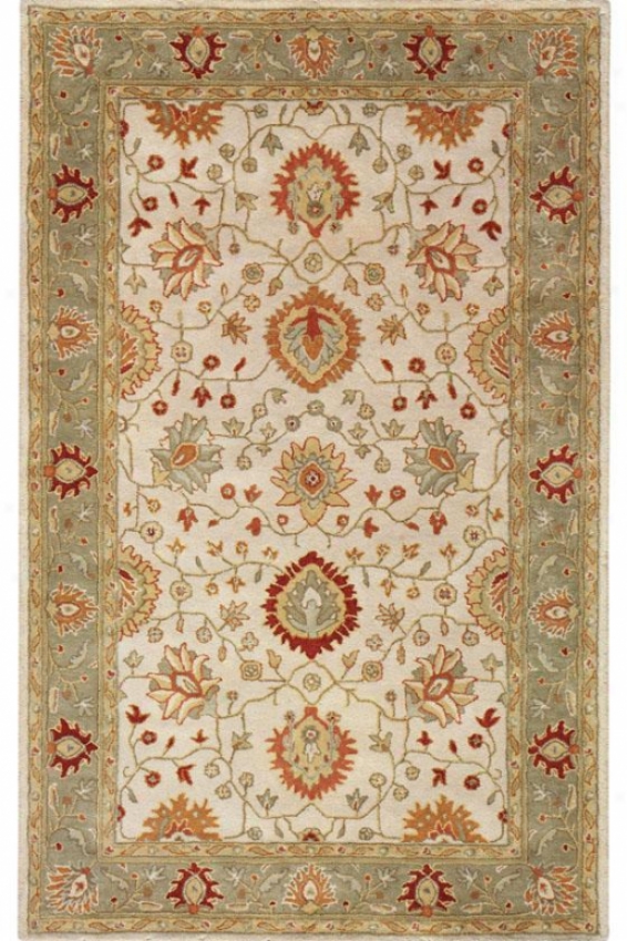 "sheldon Ii Area Rug - 3'6""x5'6"", Dk Ivry/grp Grn"