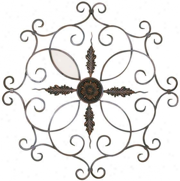 "sherwin Metal Wall Art - 35.75""d, Steel Gray"