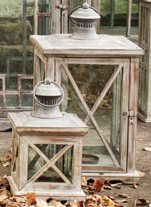 "shop Lantern - Small 10""hx7""w, Ivory"