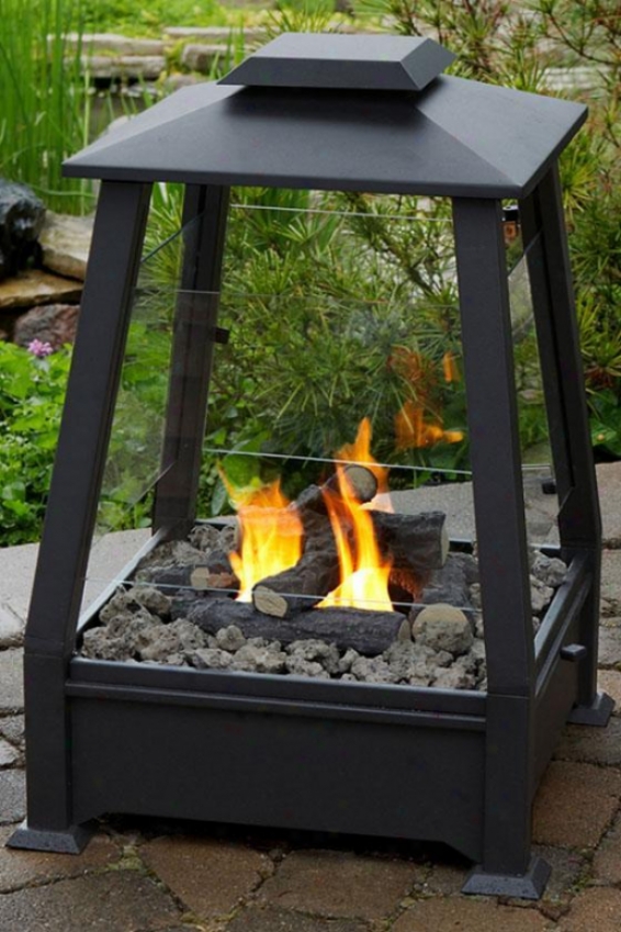 "sierra Ii Outdoor Fireplace - 29""hx20""sq, Black"