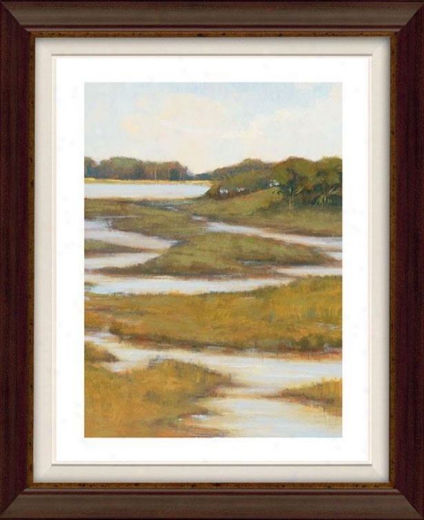 Silver Stream Ii Framed Wall Art - Ii, Flt Atq Wln/gld