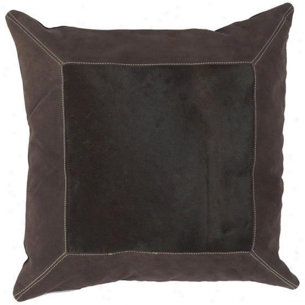 "single Square Pillows - Set Of 2 - 18""x18"", Espresso/chclt"