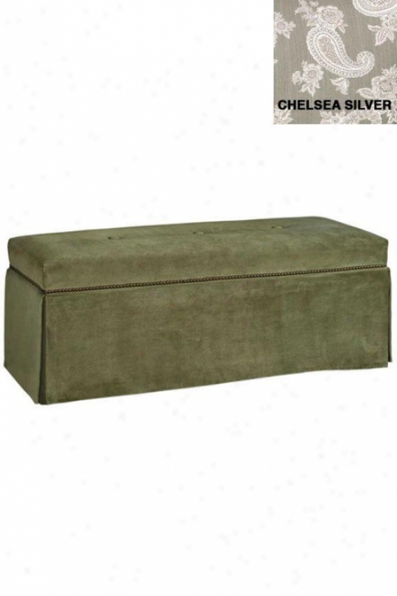 Skiirted Bench With Nailhead Tfim; Home Decor Benches