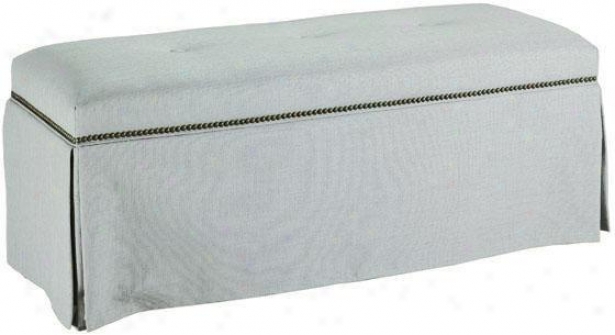 Skirted Bench With Nailhead Trim - Skirted, Protege Haze