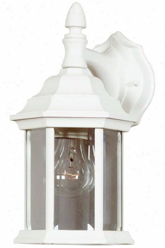 Small Custom Fit Exterior Wall Lantern - 1light, White
