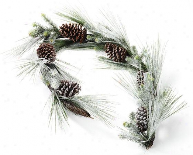 "snow Longleaf Garland - 72""hx6""wx6""d, Green"