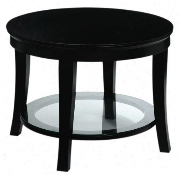 "sohp Randall Round Cocktail Table - 23.5""w, Black"