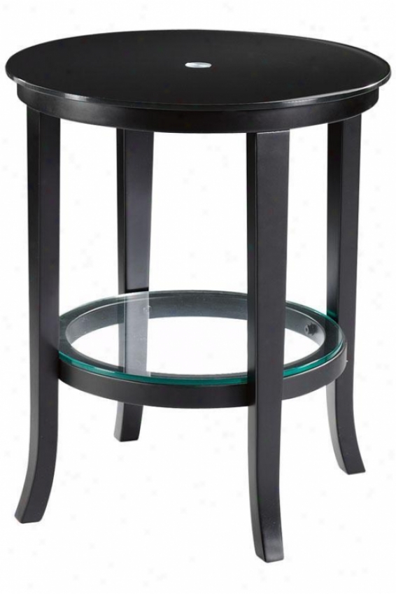 Soho Randall Round Sde End Table - A~, Black