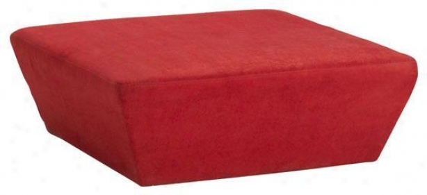 "soho Square Tapered Ottoman - 40""w, Red"