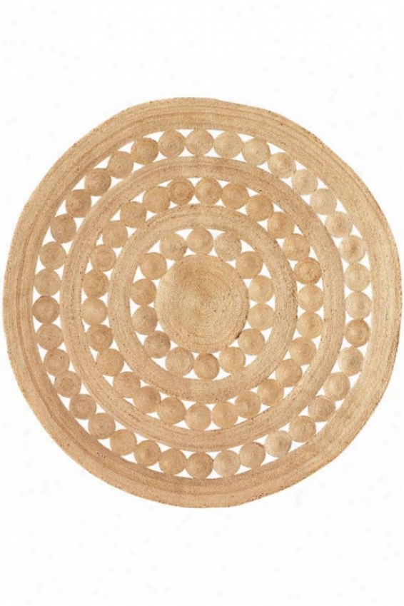 Soleil Round Hemp Rug - 4' Round, Ivory