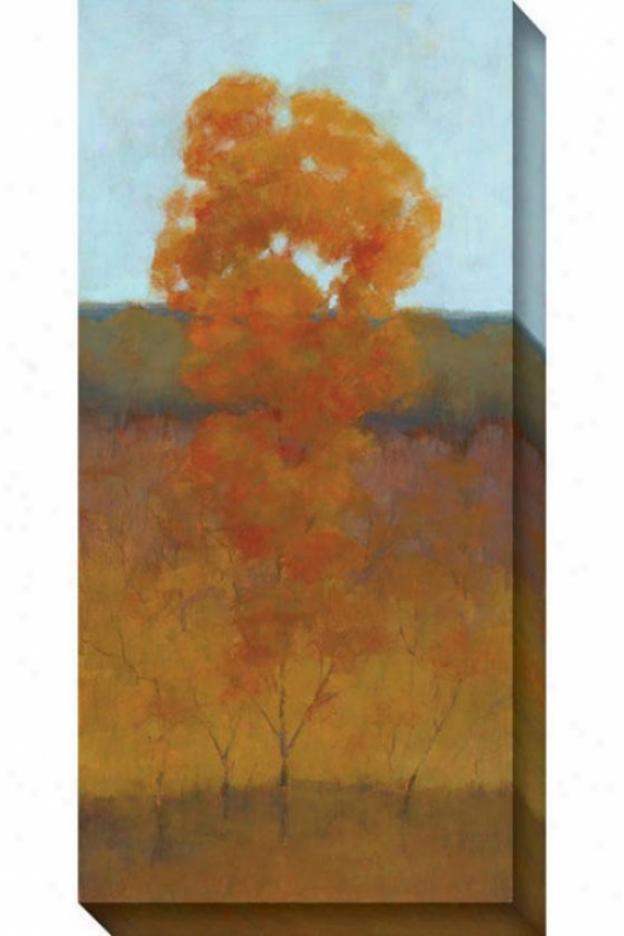 Solitary Tree Iii Canvas Wall Practical knowledge - Iii, Orange