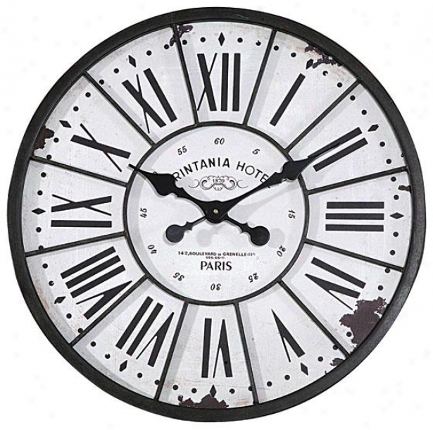 "southampton Clock - 24""round X2""d, Black"