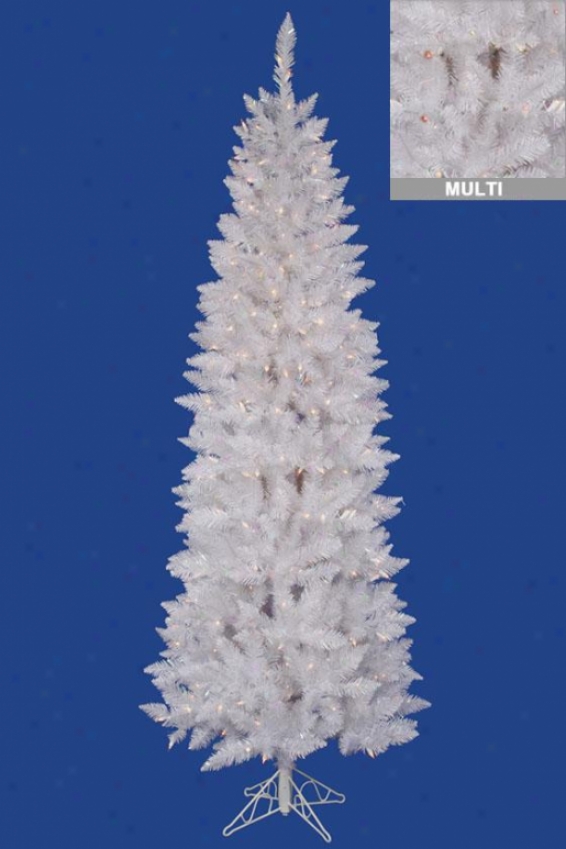 "aparkle White Led Pencil Tree - 108""hx40""w, Multi"