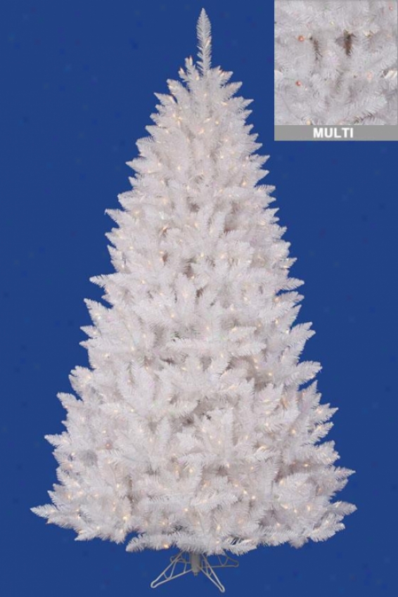 "Shine  White Led Spruce Tree - 78""hx46""w, Multi"