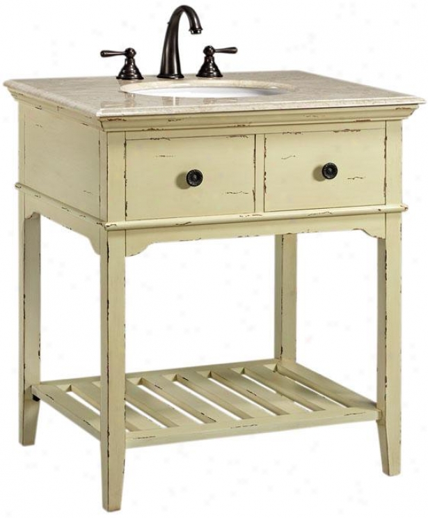 "spencer Vanity - 34""hx30""w, Ivory"