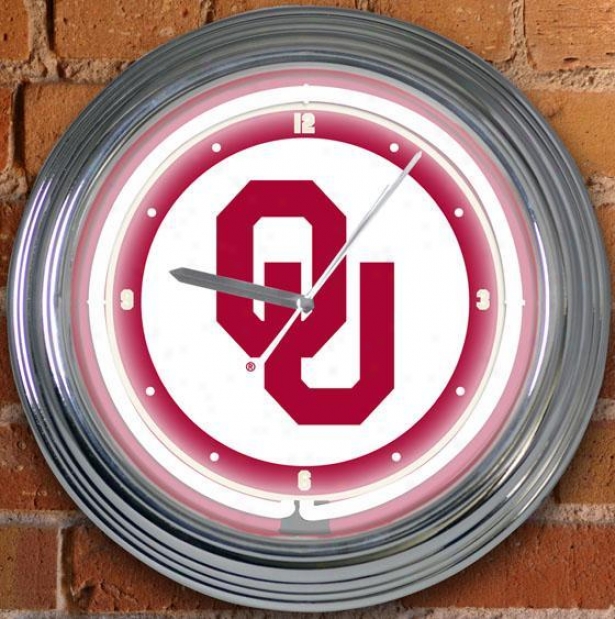 Sports Team College Neon Clock - College Teams, Red