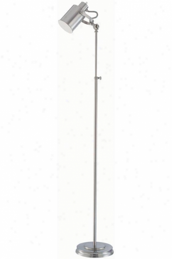 "spot Floor Lamp - 8""x60", Silver"