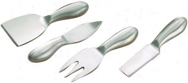 Stainless 4-piece Cheese Utensil Set - Set Of 4, Siler