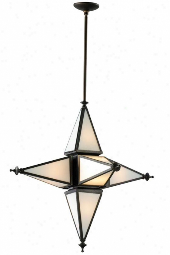 Star-orb Pendant - 6-ligut, Oiled Bronze