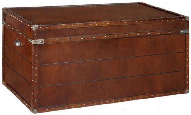 "steamer Trunk Coffee Table - 17""hx37""w, Tan"