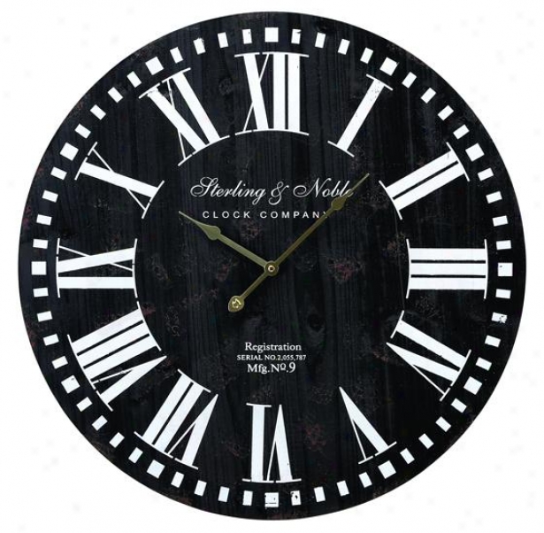 "sterling And Noble Wall Clock - 24""diamx1""d, Wicked"