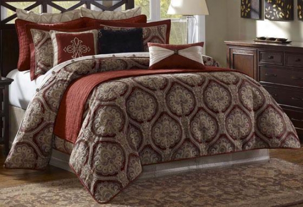 Stonebridge Ii Comforter Set - Queen 9pc Set, Brick Red