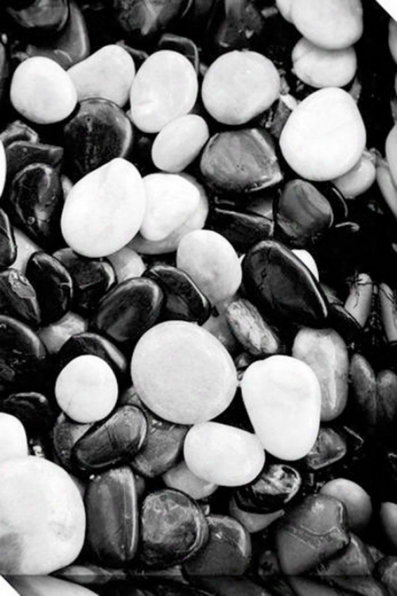 "stones Canvas Wall Art - 32""hx48""w, Black"