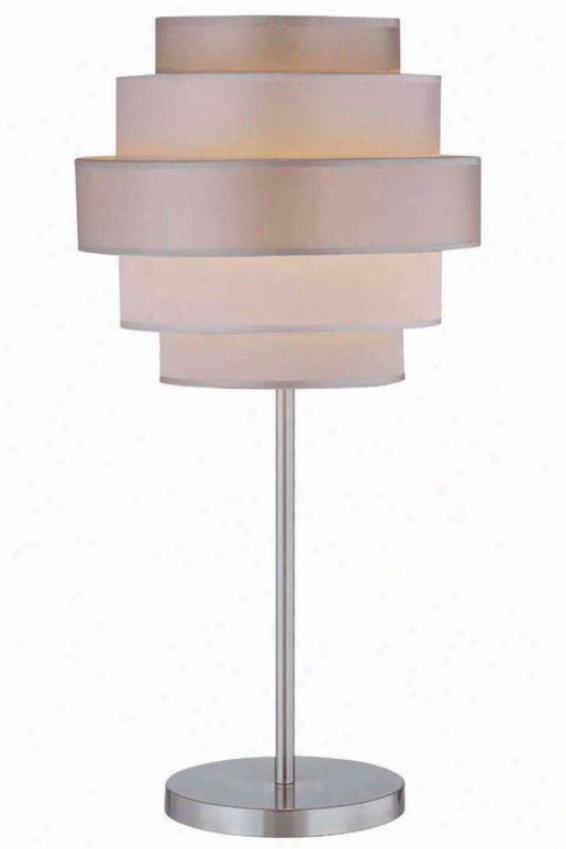"strati Table Lamp - 29.74h X 15""w, Oyster/champagn"