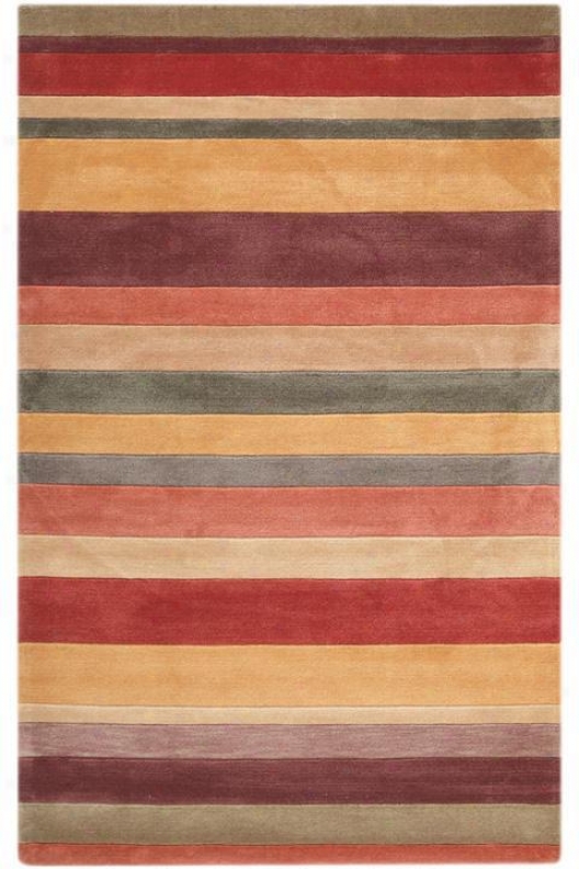 "stripes I Area Rug - 5'x7'6"", Pumpkin"