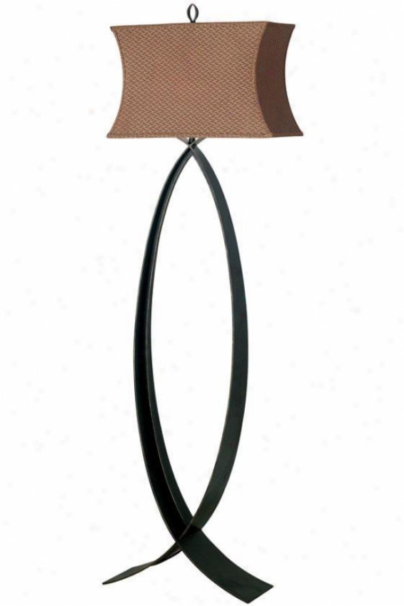 Structure Pisces Floor Lamp-  Cinnamon Shade, Steel Gray