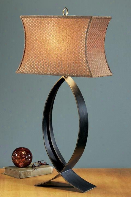 Structure Pisces Table Lamp - Cinnamon Shade, Steel Gray