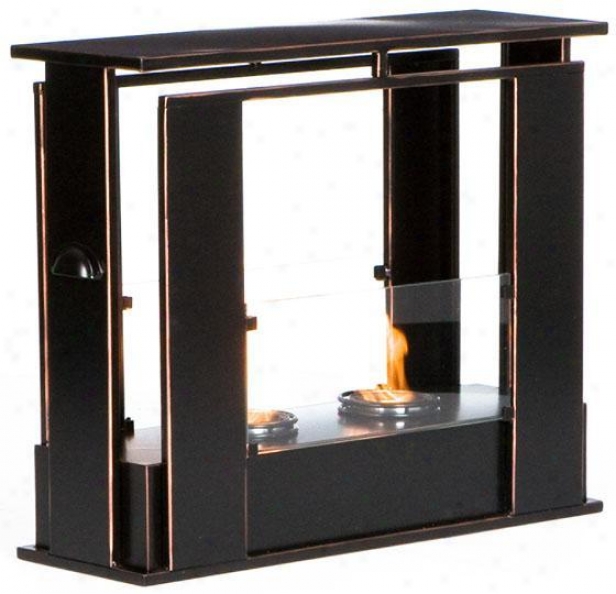 Studio Portable Fireplace - Gel, Black