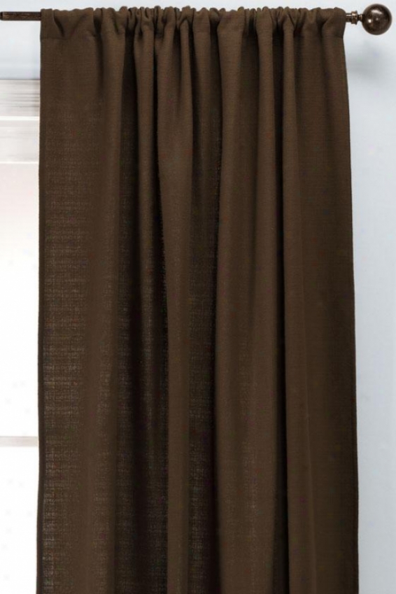 "summerhouse Chocolate Lined Rod Pocket Drapery - Lnd Rd Pckt Drp, 96""hx54""w"