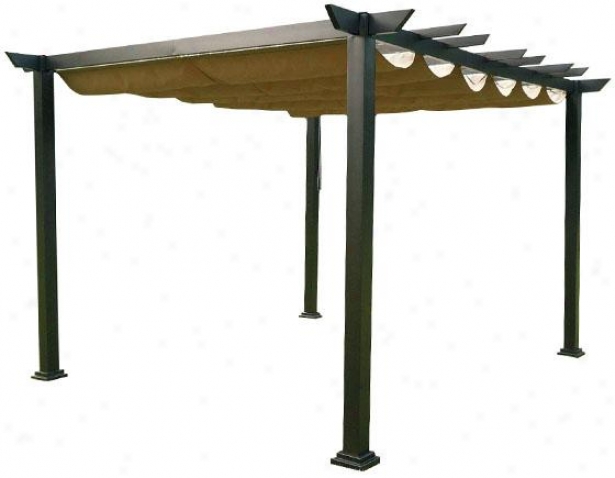 "sundown Pergola - 92.5""hx144""w, Coffee Brown"