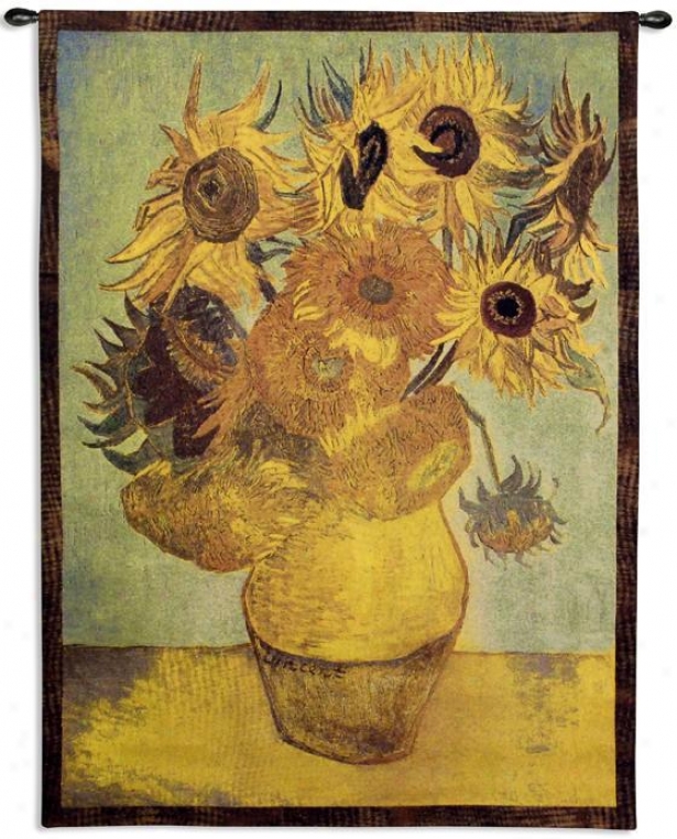 "sunflowers Taoestry - 53""hx38""w, 8Mlti"