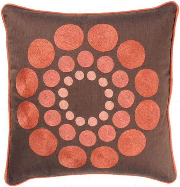 Sunny Pillow - 18hx18w, Brown