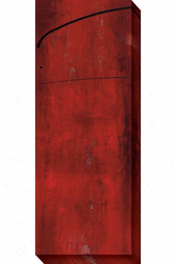 Swayed I Canvas Wall Art - I, Red