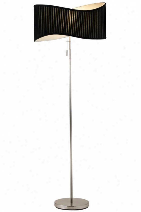 "symphony Floor Lamp - 63""hx11""round, Satin Steel"