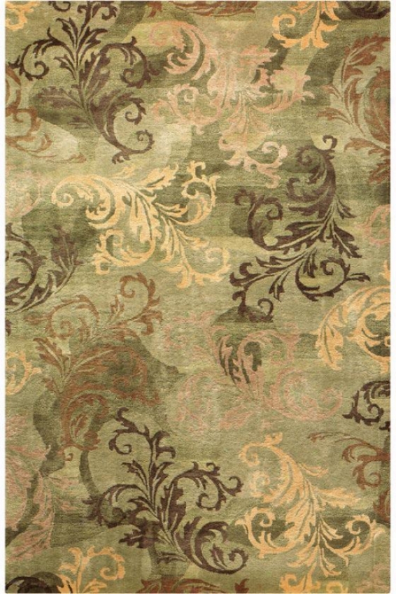 "symphony Iii Area Rug - 7'9"" Round, Sage/green"