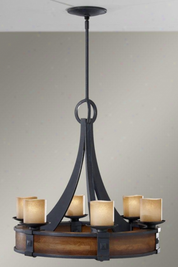 "sypelle Single-tier Chandelier - 27h X28w X28""d, Frg Irn/age Wnt"