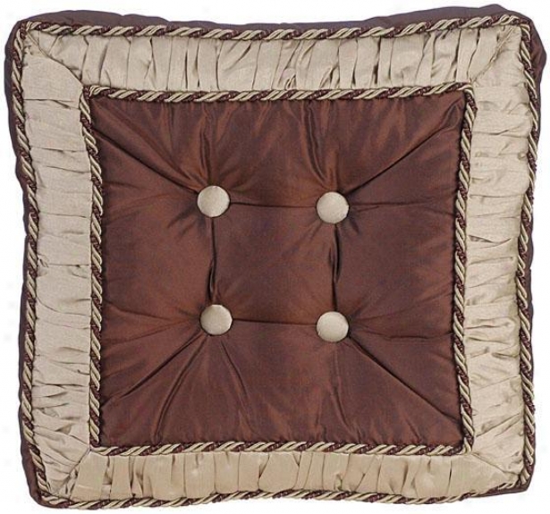 "taylor 18"" Pillow - 18"" Square, Chocolate Brown"