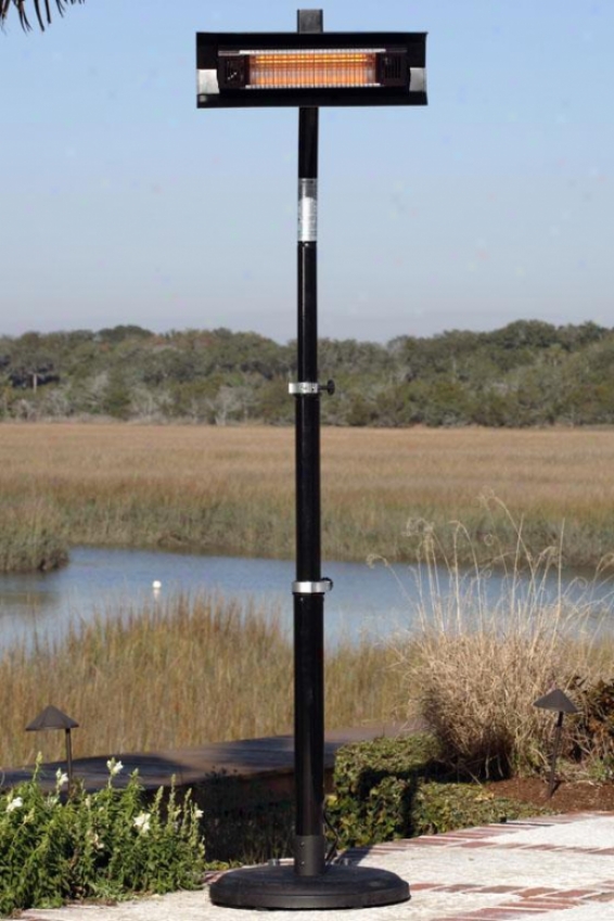 "telescoping Infrared Patio Heater - 87""hx18""w, Black"