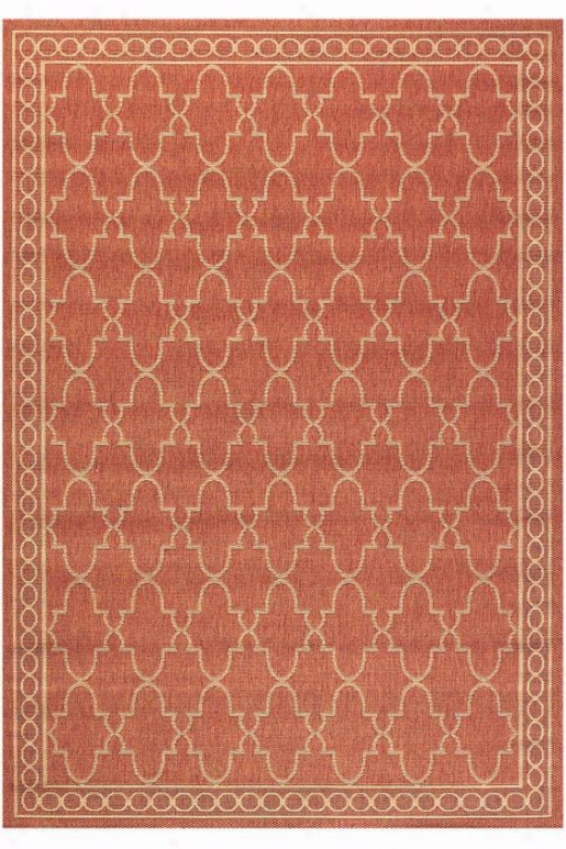 "terrace Rug - 3'9""x5'5"", Rust/sand"